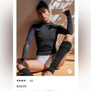 Free people movement black mock neck high jump long sleeve